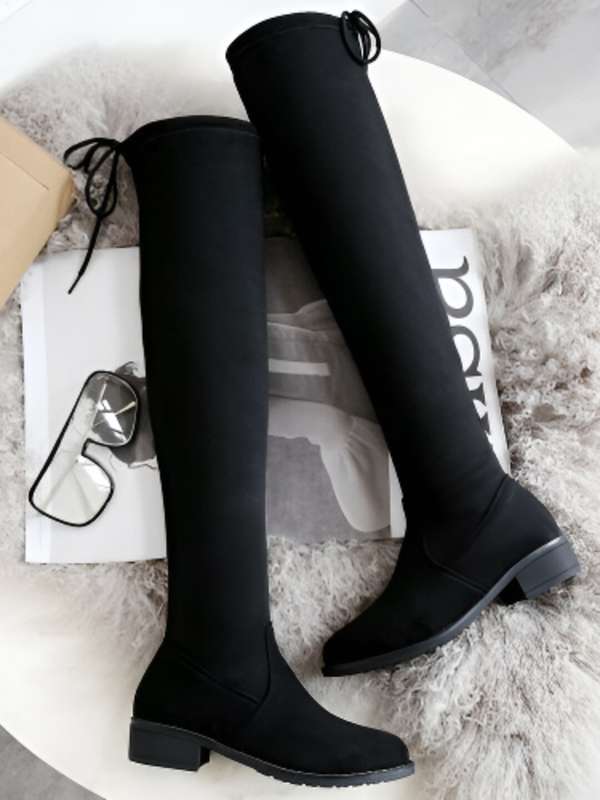 Knee length boots myntra Clearance