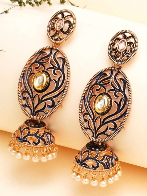 Blue sales jhumkas online