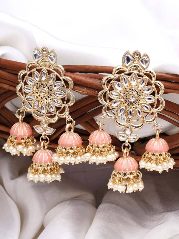 Peach Earrings - Buy Peach Earrings online in India