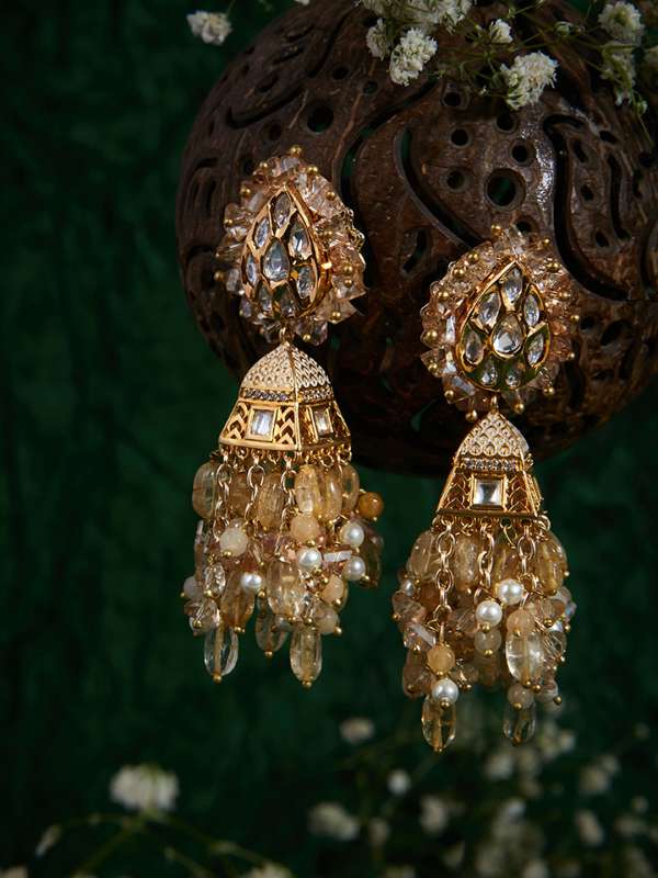 Golden jhumka discount online shopping