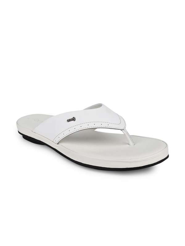 White Leather Flip Flops - Buy White Leather Flip Flops online in India
