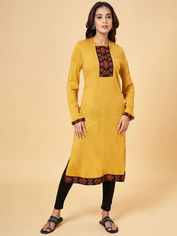 Buy Mustard Kurtas for Women by Rangmanch by Pantaloons Online
