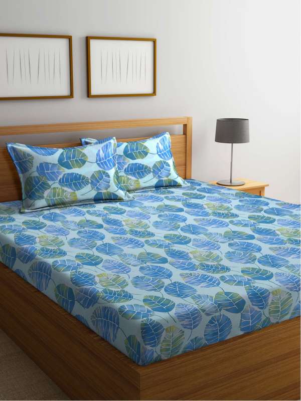Buy BOMBAY DYEING Floral 144 TC Cotton Queen Bedsheet with 2 Pillow Covers  - Bedsheets for Unisex 20228286 | Myntra