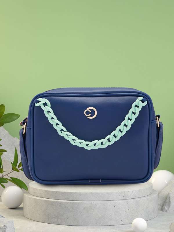 Caprese Blue Small Sling Bag Buy Caprese Blue Small Sling Bag online in India