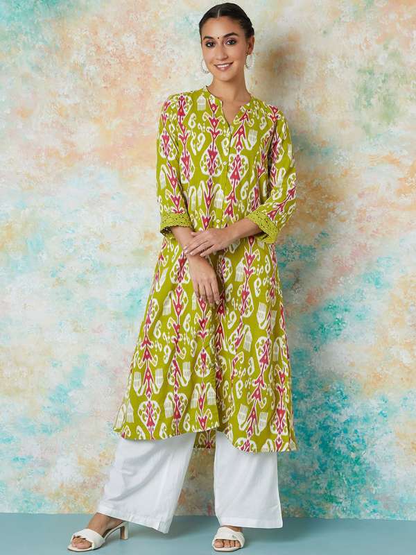Melange embroidered kurta outlet