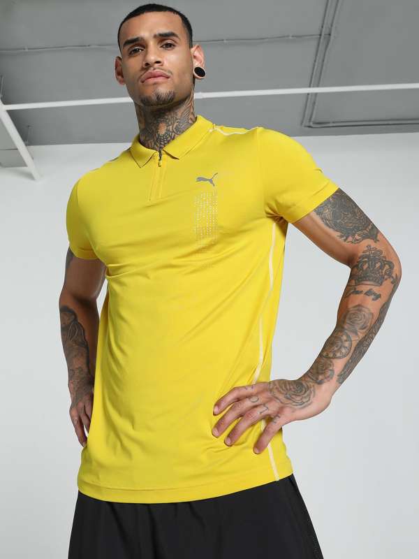Yellow Men Polo Tshirts Puma Giordano Buy Yellow Men Polo Tshirts Puma Giordano online in India