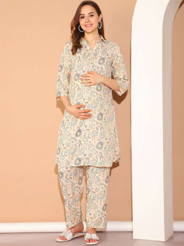Salwar kameez designs for pregnant lady discount