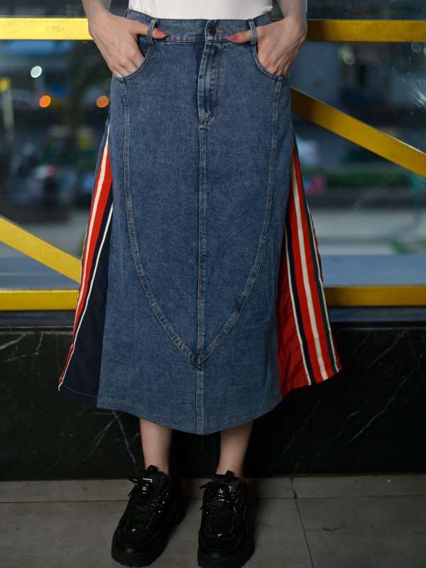 Denim skirts online india top