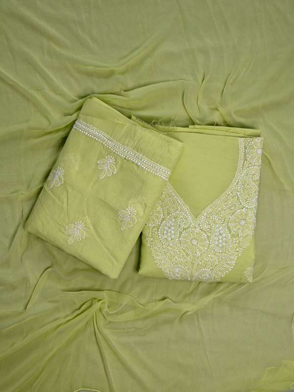 Chikankari dress material online outlet