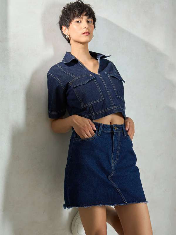 Denim skirts online india clearance