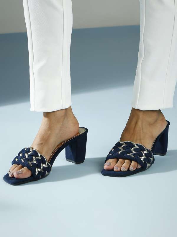 Navy Blue Sandal Heels Buy Navy Blue Sandal Heels online in India