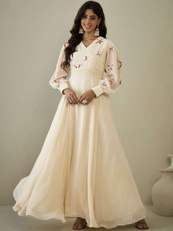Off White Women Ethnic Dress Buy Off White Women Ethnic Dress online in India