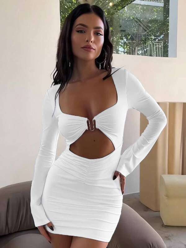 Cute white bodycon dresses online