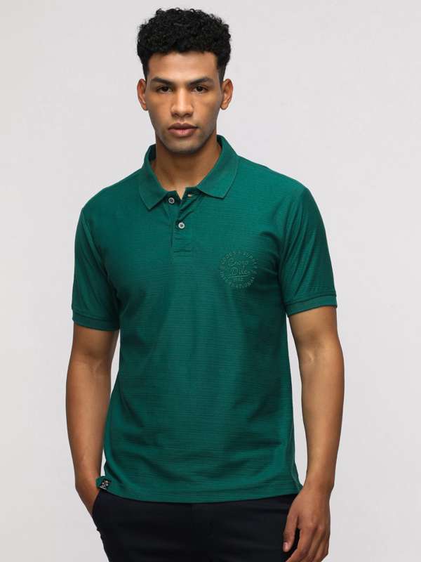 Crocodile Green Solid Polo Tshirts Buy Crocodile Green Solid Polo Tshirts online in India