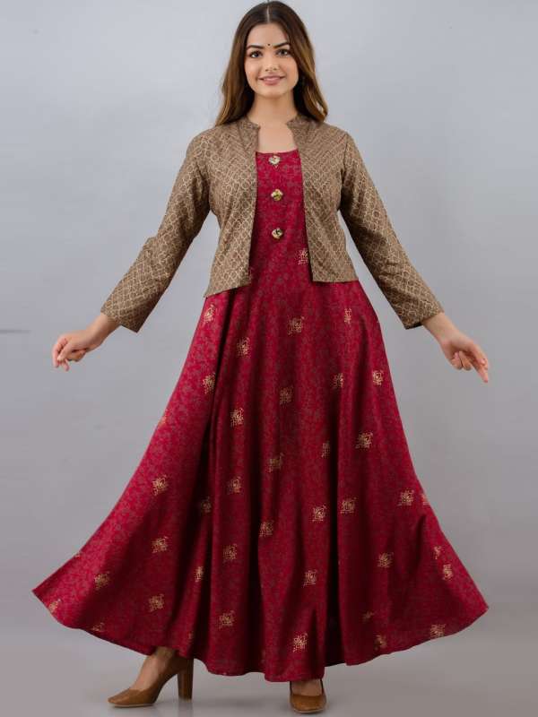 Printed Jacket Kurtas Buy Printed Jacket Kurtas online in India