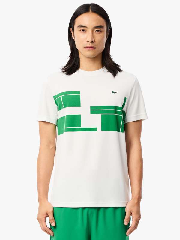 Lacoste White Printed Round Neck Tshirt Buy Lacoste White Printed Round Neck Tshirt online in India