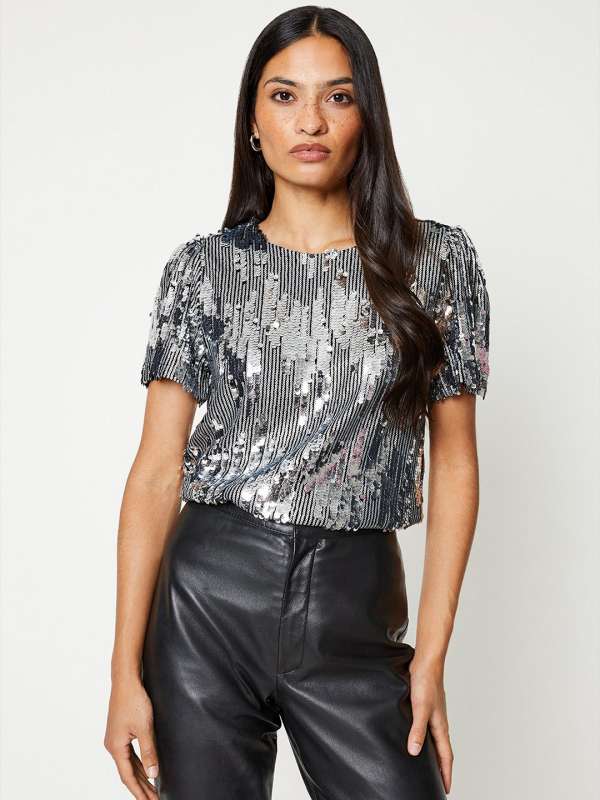 Multi coloured sequin top deals