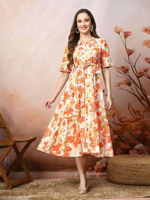 Vajor Orange Dresses Buy Vajor Orange Dresses online in India