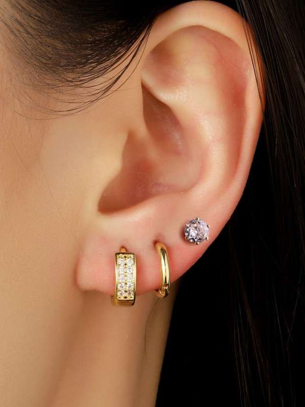 Gold puma earrings shop
