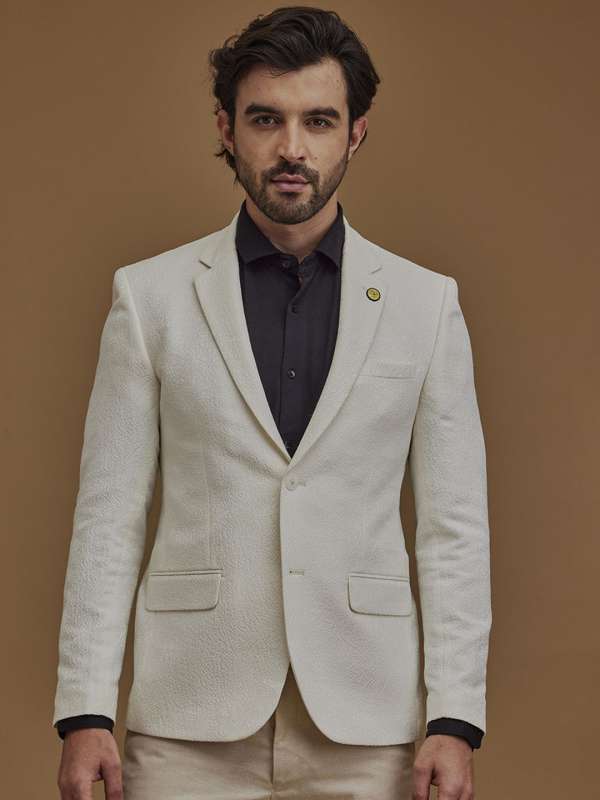 Men White Blazer Buy Men White Blazer online in India