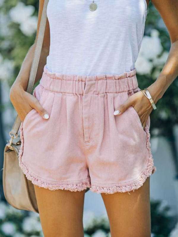 Light pink jean shorts hotsell