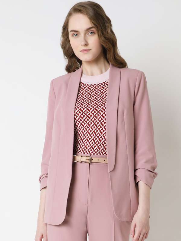Women Pink Blazers Buy Women Pink Blazers online in India