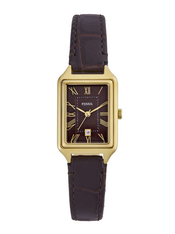 Fossil watch with leather band womens best sale