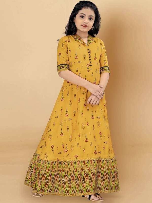 Anarkali pattu dress online