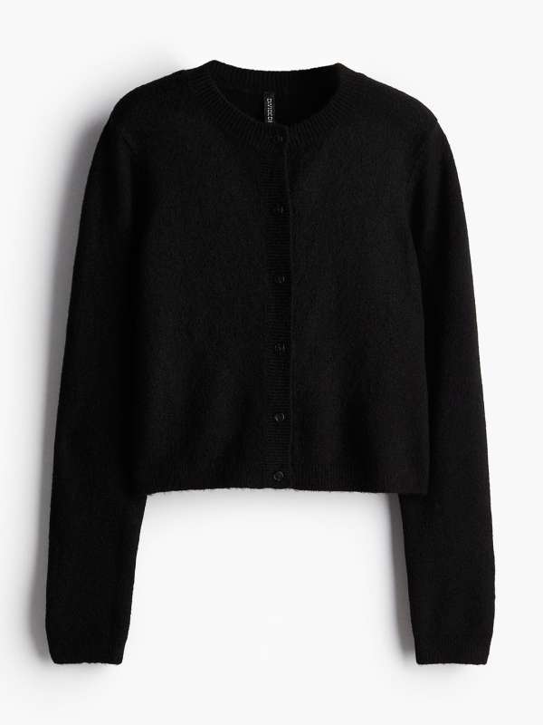 Small black cardigan hotsell