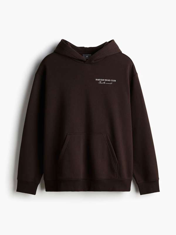 H And M Men Brown Printed Hooded Sweatshirts Buy H And M Men Brown Printed Hooded Sweatshirts online in India