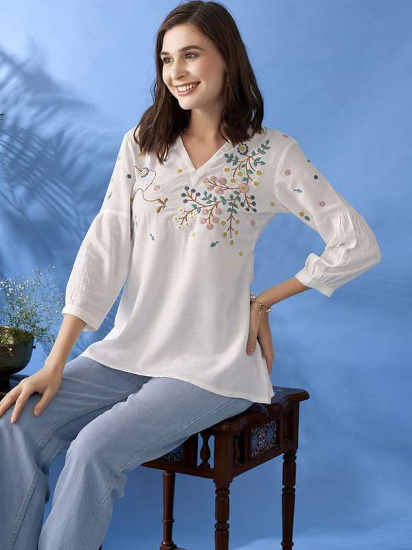 White Kurtis Buy White Kurtis Online in India Myntra