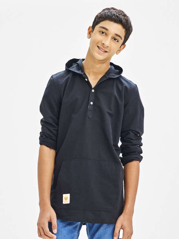 Black Hooded Shirts Buy Black Hooded Shirts online in India
