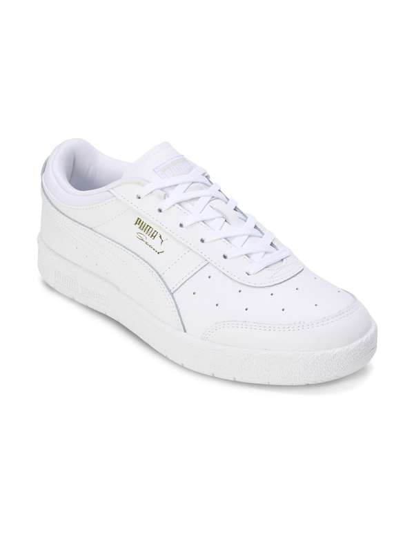 Puma leather tennis shoes best sale