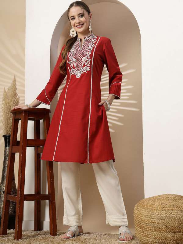 Red Women Kurtas Kurtis Lakshita Buy Red Women Kurtas Kurtis Lakshita online in India