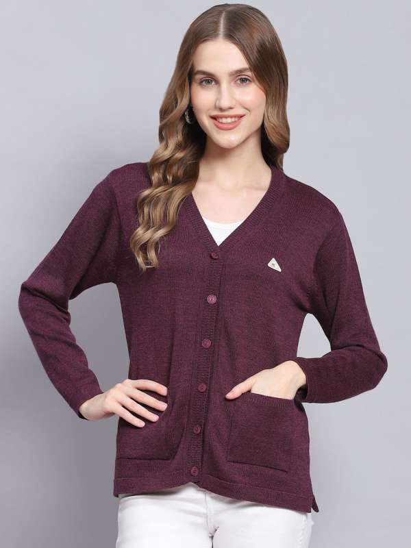 Maroon cardigan womens cheap
