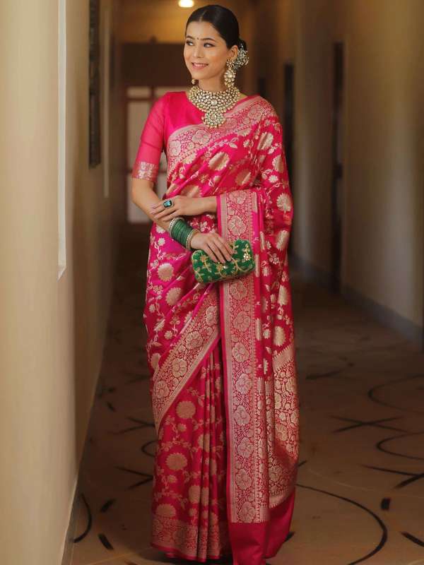 Pure Silk Saree Buy Pure Silk Designer Sarees Online Myntra