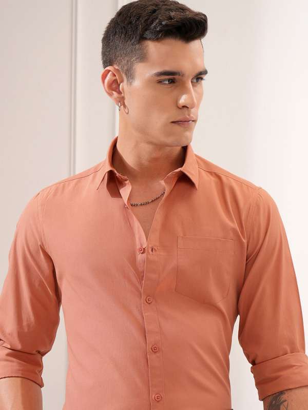 Men Orange Shirts Shop for Orange Shirt Online for Men Myntra