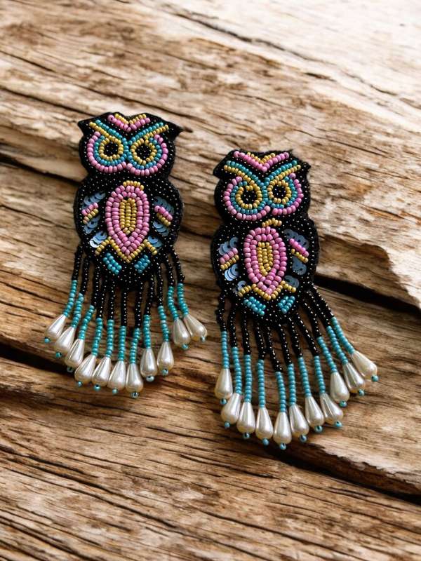 Black Beads Earrings Buy Black Beads Earrings online in India
