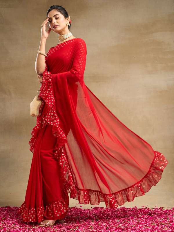 Frill saree online myntra online