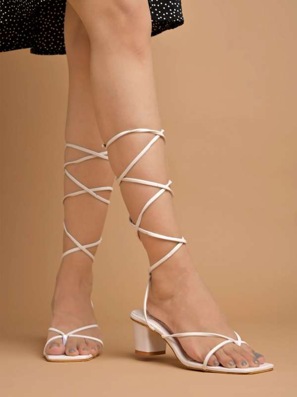 White gladiator heels on sale