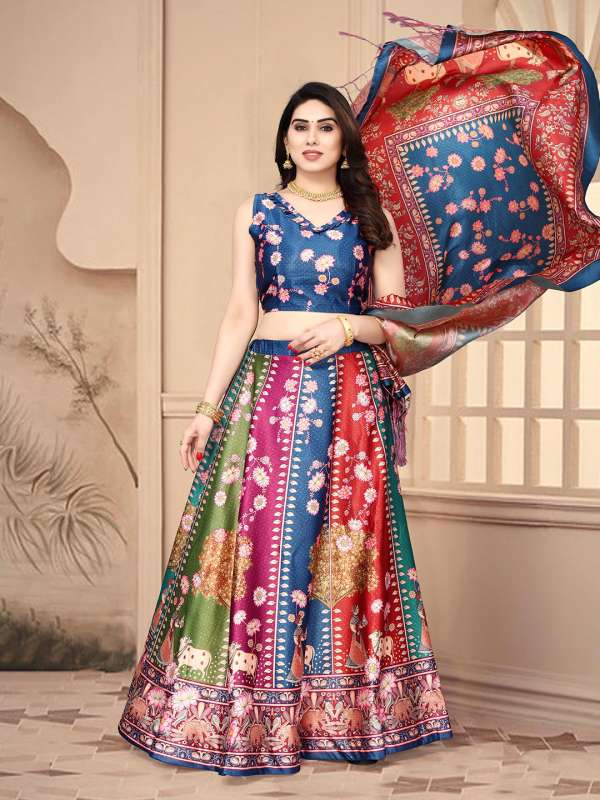Blue Lehenga Choli Buy Trendy Blue Lehenga Choli Online in India Myntra