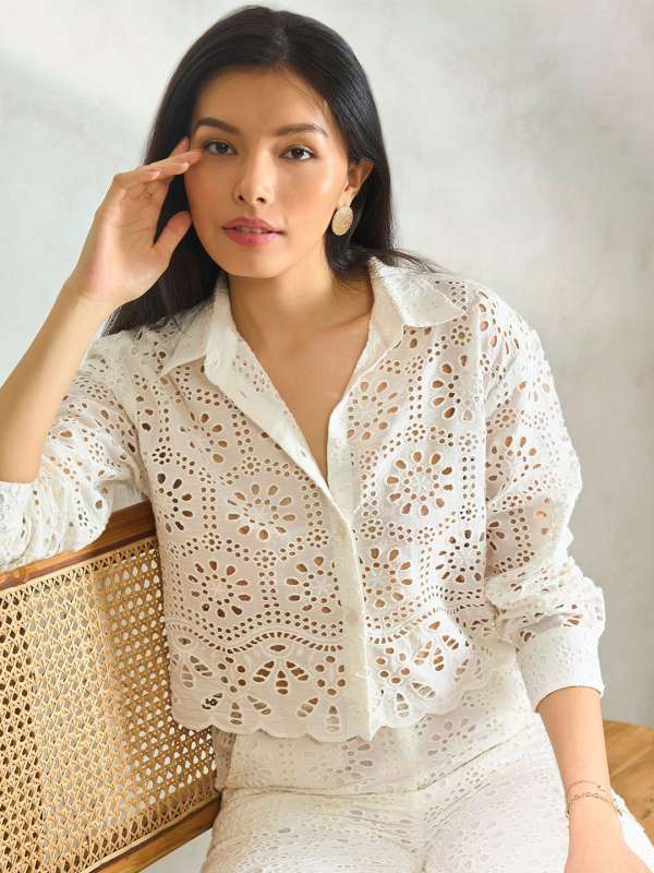 Casual white shirt for womens online
