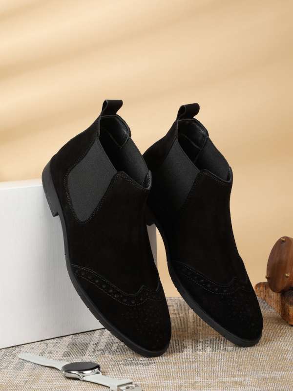 Black Suede Chelsea Boots Buy Black Suede Chelsea Boots online in India