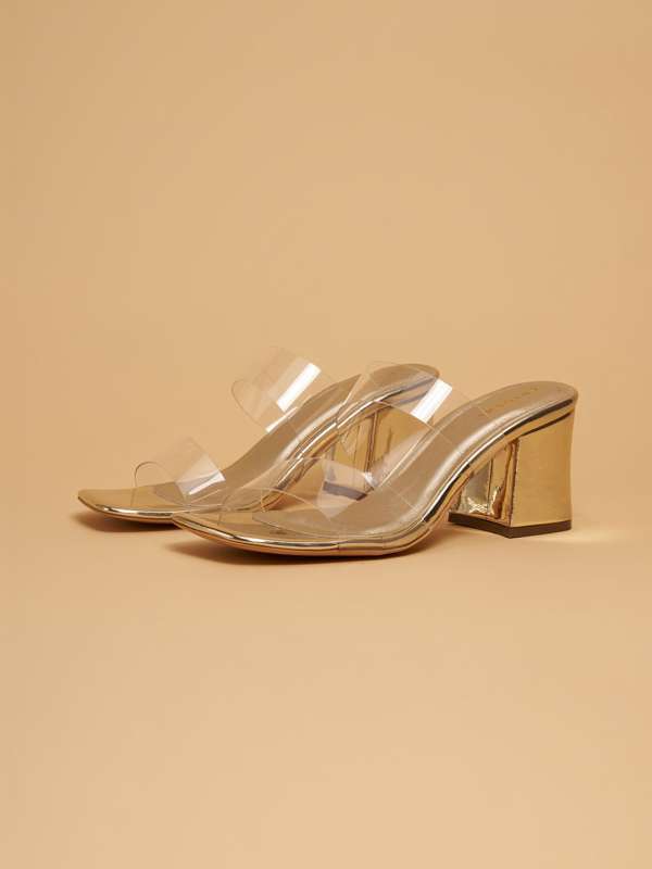 Clear block heels 3.5 inch clearance