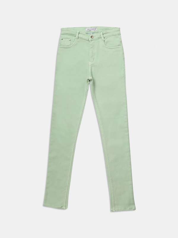 Girls green jeans online