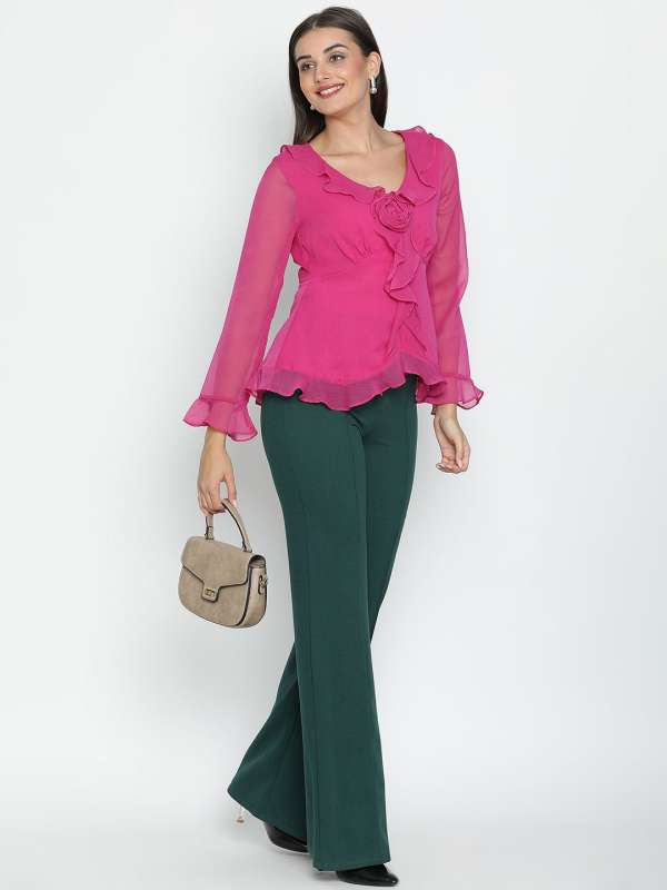 Tops for bell bottom pants cheap