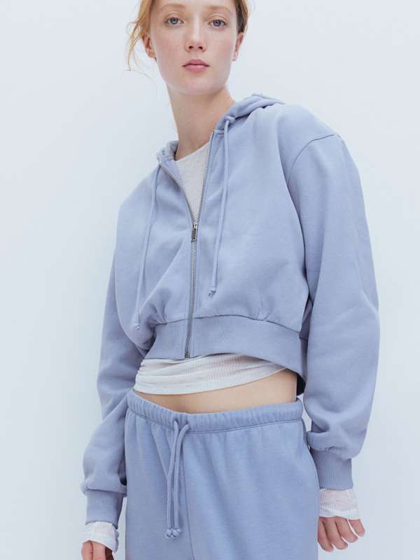 H and m cropped hoodie deals