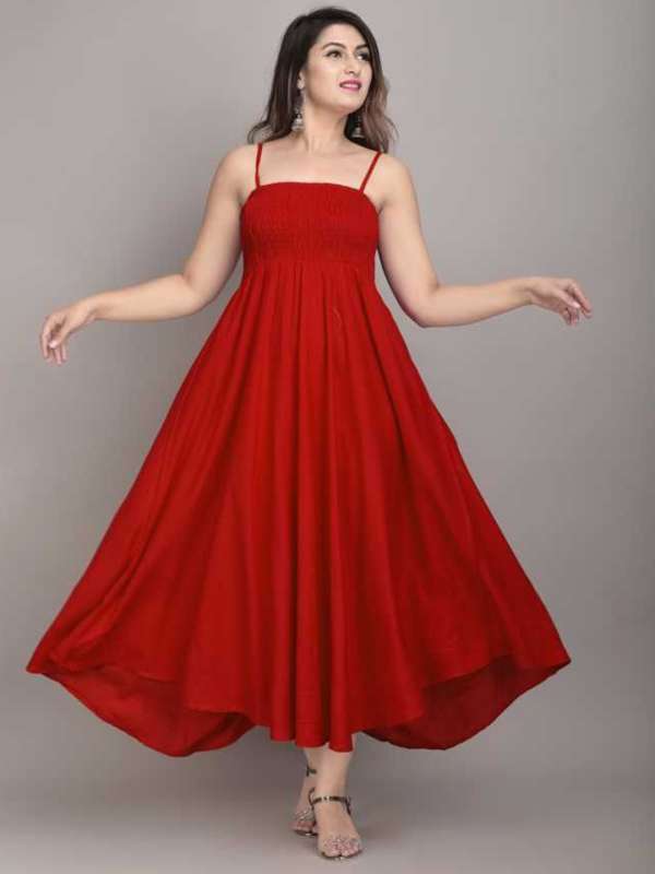 Red western gown online best sale