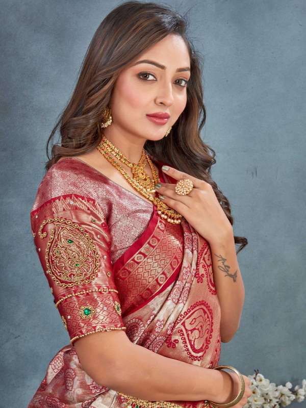 Myntra kanchipuram silk saree online