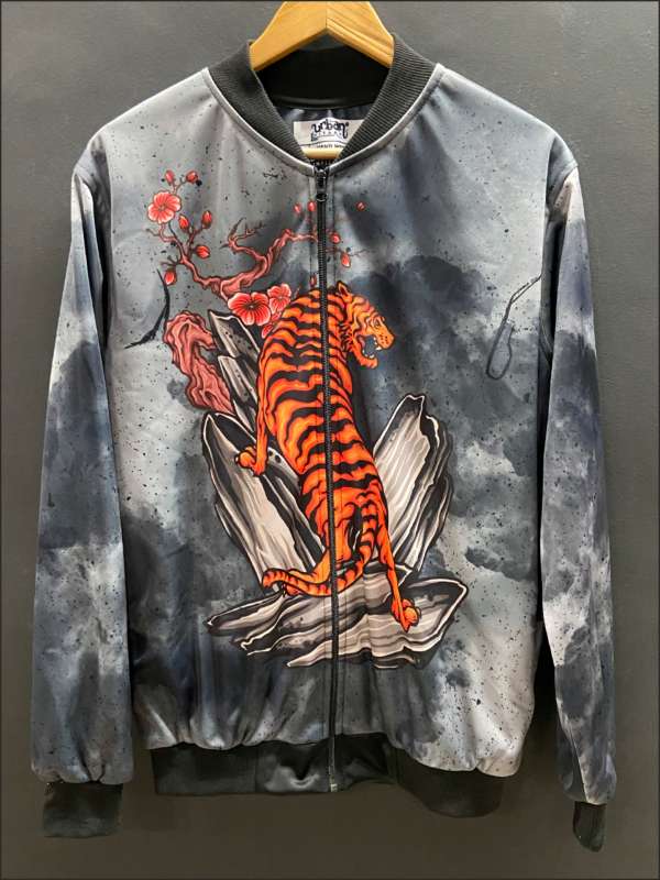 Tiger print mens jacket clearance